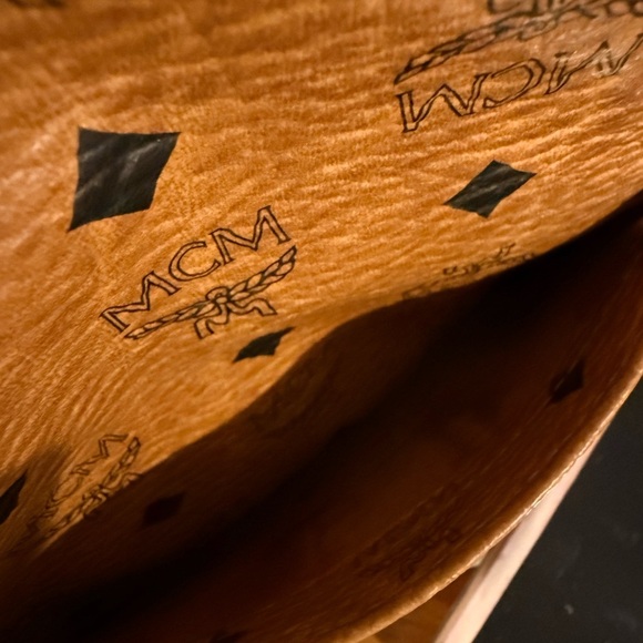 MCM Tan Monogram Shoulder Bag - Picture 5 of 13